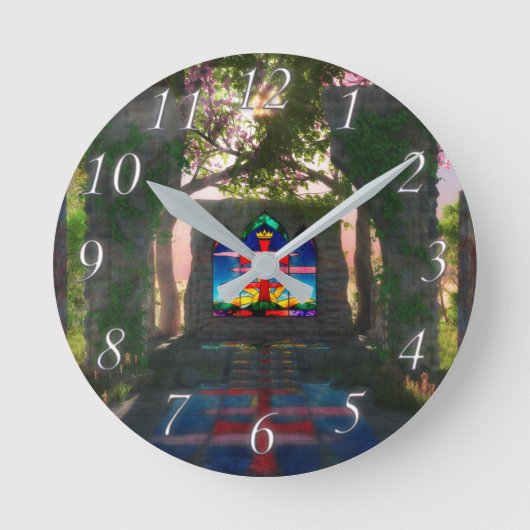 永遠のライトイースタークロック ラウンド壁時計 (正面)