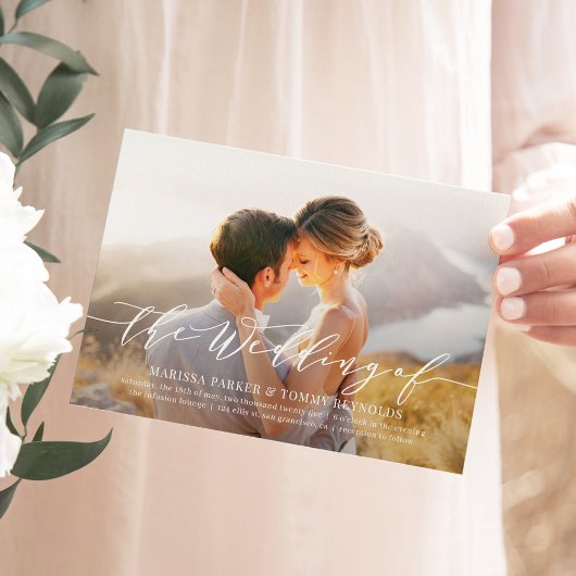 永遠のラブフォト結婚式招待状EVL サンキューカード