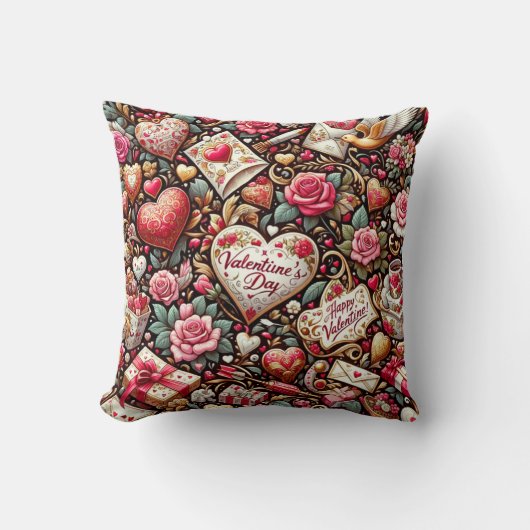 永遠のロマンスクラシック：バレンタインデー クッション (正面)