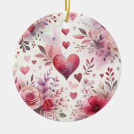 永遠のロマンスクラシック：バレンタインデー セラミックオーナメント