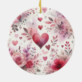 永遠のロマンスクラシック:バレンタインデー セラミックオーナメント (裏面)