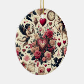 永遠のロマンスクラシック:バレンタインデー セラミックオーナメント (右)