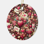 永遠のロマンスクラシック:バレンタインデー セラミックオーナメント (左)