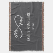 永遠の二人 – Mr & Mrs スローブランケット (正面縦)