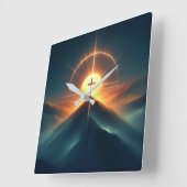 永遠の信仰 スクエア壁時計 (傾斜)