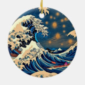 永遠の優雅さ：波素晴らし浪 セラミックオーナメント (裏面)