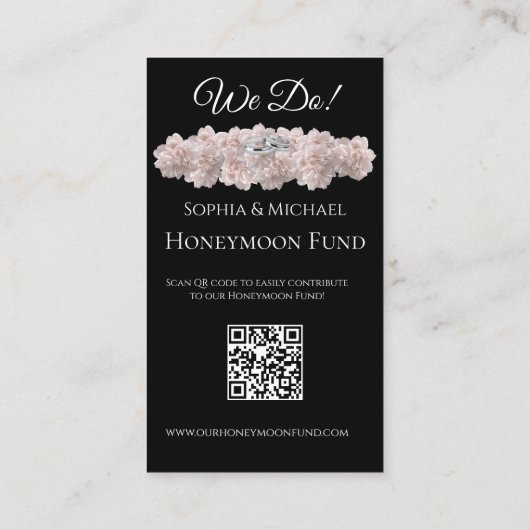 永遠の優雅さ – 私たち結婚のリングや輪 – レジストリ –  名刺 (裏面)