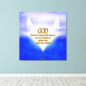 永遠の創造主である神フラクタルアートの構成 キャンバスプリント (インサイチュ (ウッドフロア))