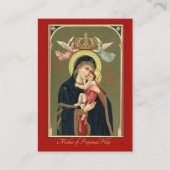 永遠の助けのベビーのイエス・キリストの神聖なカードの母 名刺 (正面)