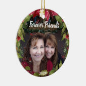 永遠の友だち姉妹よりも近いフローラリース セラミックオーナメント (右)