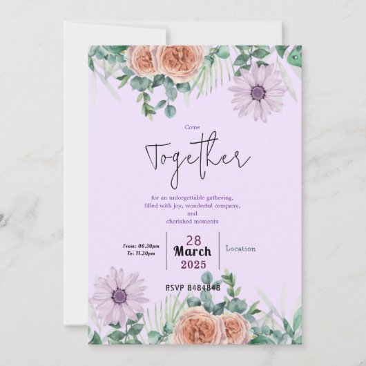 永遠の友情 招待状 (正面)