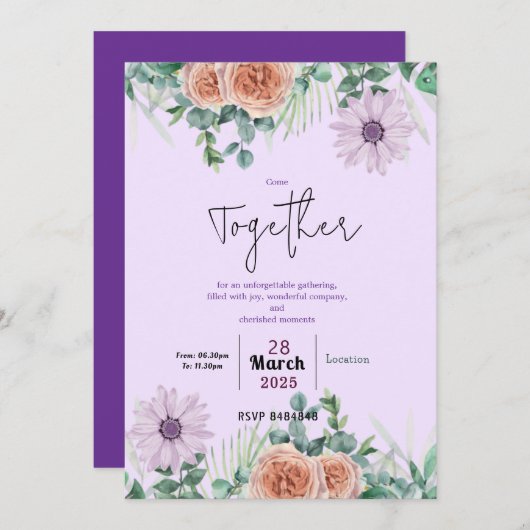 永遠の友情 招待状 (正面/裏面)