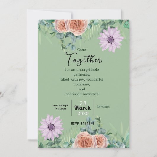 永遠の友情 招待状 (正面)