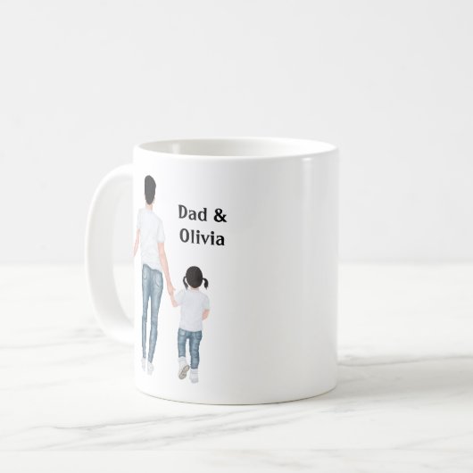 永遠の友最高の人と娘 コーヒーマグカップ (正面左)