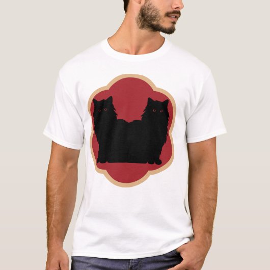 永遠の友達 猫 愛 デザイン Tシャツ (正面)