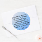 永遠の命の希望クリスマスの台地3-4 ラウンドシール (封筒)