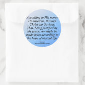 永遠の命の希望クリスマスの台地3-4 ラウンドシール (バッグ)