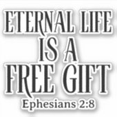 永遠の命は無料のクリスチャンである シール (正面)
