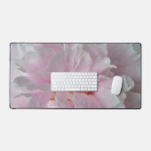 永遠の喜びのピンクの芍薬の花のデスクマット デスクマット (キーボード&マウス)