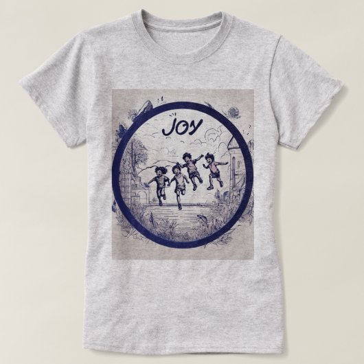 「永遠の喜び鮮やかと数々の共に – 色Tシャツ」 Tシャツ (デザイン正面)