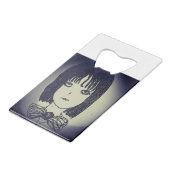 永遠の土地の女の子マンガアニメスケッチ クレジットカード栓抜き (正面アングル)