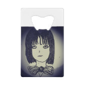 永遠の土地の女の子マンガアニメスケッチ クレジットカード栓抜き (裏面)