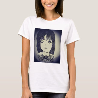 永遠の土地の女の子マンガアニメスケッチ Tシャツ