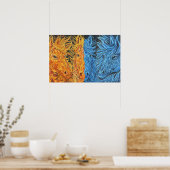 永遠の均衡 – ウマ – ツイン炎アート –  ポスター (キッチン)