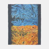 永遠の均衡 – 馬 – 双生炎 フリースブランケット (正面)