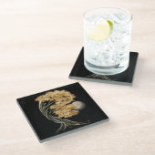 永遠の変身 – 盆栽バタフライスピリット ガラスコースター (アングル)