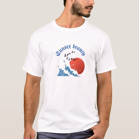 永遠の夕焼けの至福Tシャツ Tシャツ (正面)