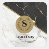 永遠の大理石モノグラムの スクエアシール (正面)