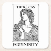 「永遠の女性性」コースターエレガントズ スクエアペーパーコースター (正面)