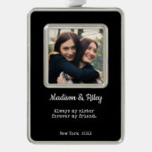 永遠の妹、永遠の友 シルバープレートフレームオーナメント (正面)