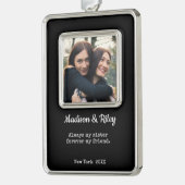 永遠の妹、永遠の友 シルバープレートフレームオーナメント (左)