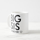 永遠の姉パーソナライズされた コーヒーマグカップ (正面左)