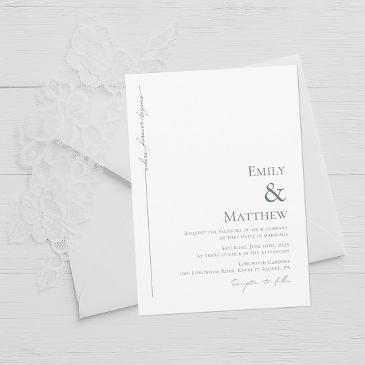 永遠の始まりを告げるウェディング招待状 招待状