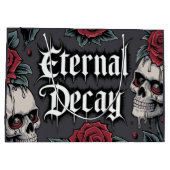 永遠の崩壊"ゴシックスカルとバライラストレーション ラージペーパーバッグ (裏面)