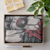 永遠の崩壊"ゴシックスカルとバライラストレーション 薄葉紙 (ギフト)