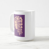 永遠の平和の女性 紫桃ラインアートマグ コーヒーマグカップ (正面左)