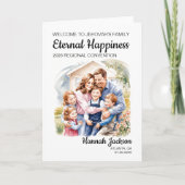 永遠の幸福 ハッピー ファミリー 洗礼 カード (正面)