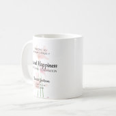 永遠の幸福　JW 洗礼とピンクの花 コーヒーマグカップ (正面左)