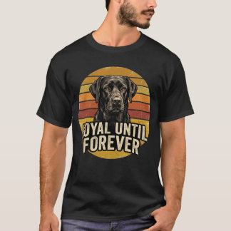 永遠の忠誠 ブラックラブラドール ヴィンテージ 犬 愛好家 Tシャツ