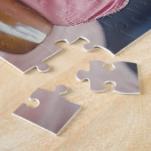 永遠の恵みのキスをピンクで表現 ジグソーパズル (側面)