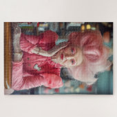 永遠の恵みのキスをピンクで表現 ジグソーパズル (横)