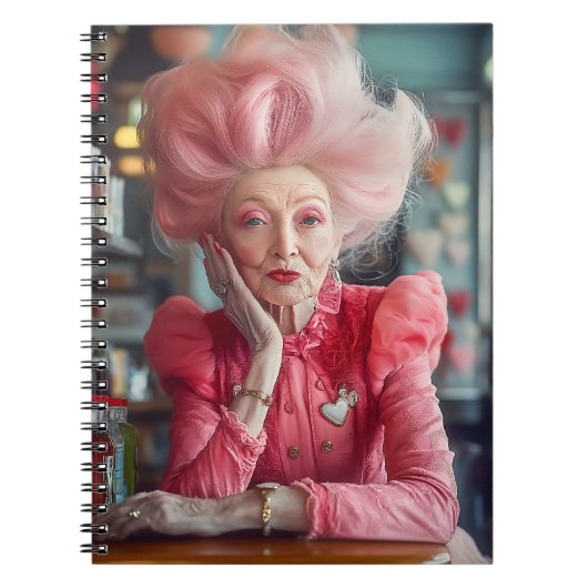 永遠の恵みのキスをピンクで表現 ノートブック (正面)