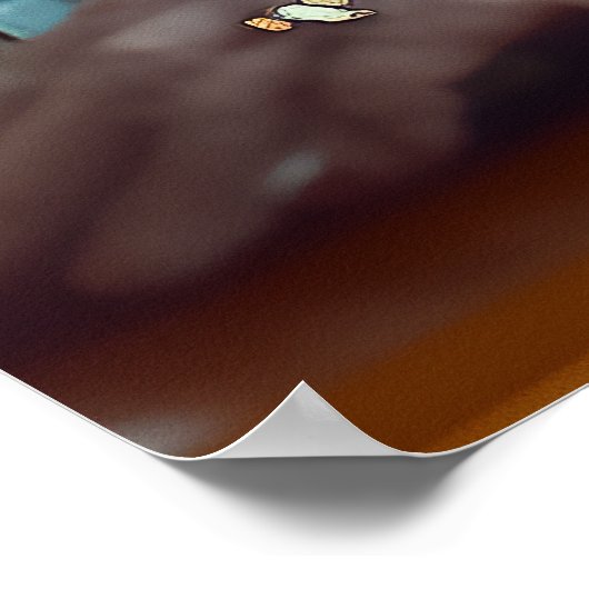 永遠の恵みのキスをピンクで表現 ポスター (角)