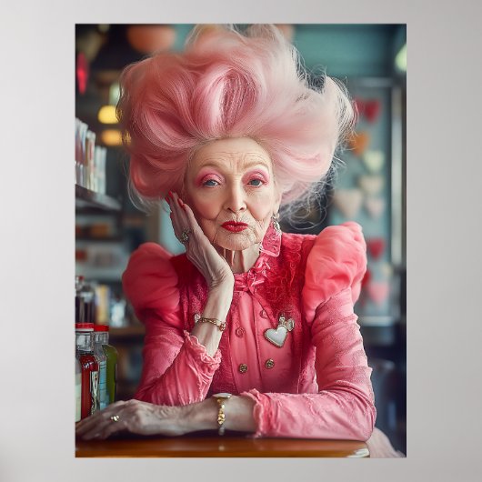 永遠の恵みのキスをピンクで表現 ポスター (正面)