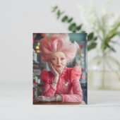 永遠の恵みのキスをピンクで表現 ポストカード (スタンド正面)