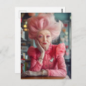 永遠の恵みのキスをピンクで表現 ポストカード (正面/裏面)